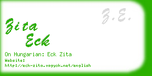 zita eck business card